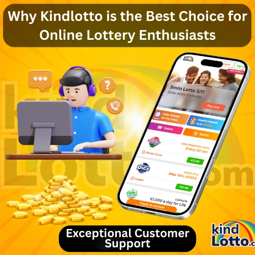 online lottery expectional costumer support with mobile coins and icon of costumer support